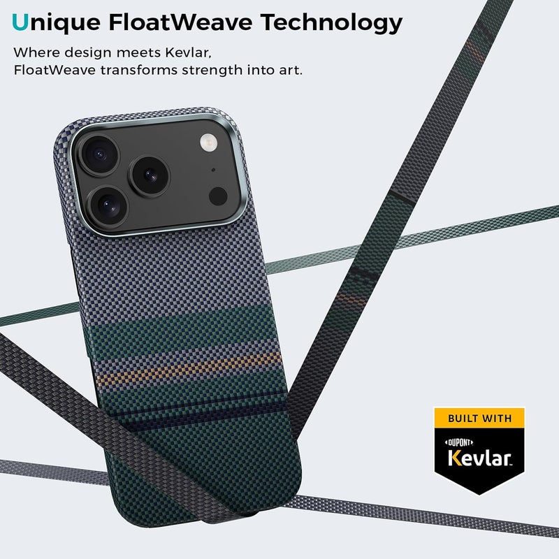 بينكس جراب Benks Aurora Premium لهاتف iPhone 17 Pro، متوافق مع زر التحكم بالكاميرا، ومتوافق مع MagSafe، جراب حماية عسكري مصنوع من ألياف كيفلر من دوبونت - Image 5